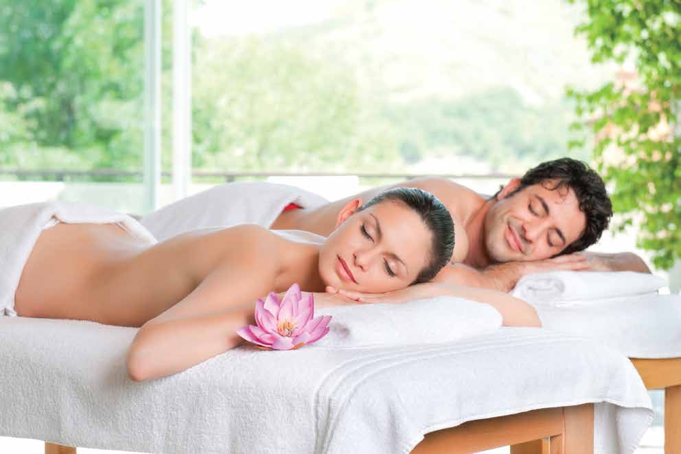 Couple massage side by side